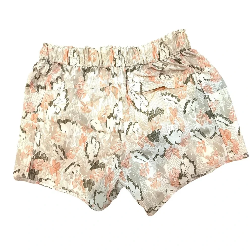 Free People Movement Womens Shorts XS NWT In The‎ Wild Pull On Printed Ivory